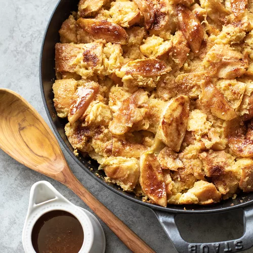 Apple Bread Pudding with Salted Caramel Sauce