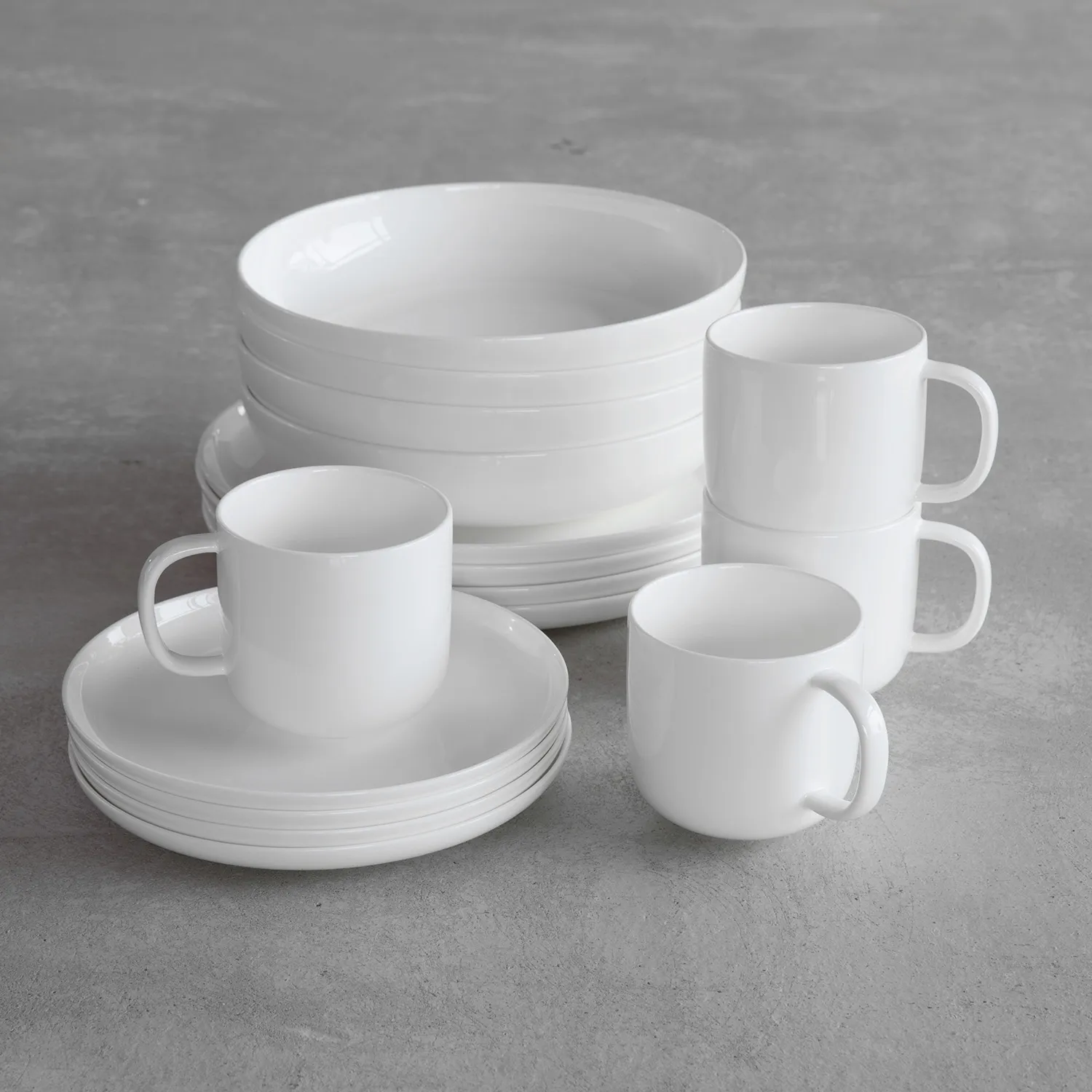 Fortessa Modern Coupe 16-Piece Dinnerware Set