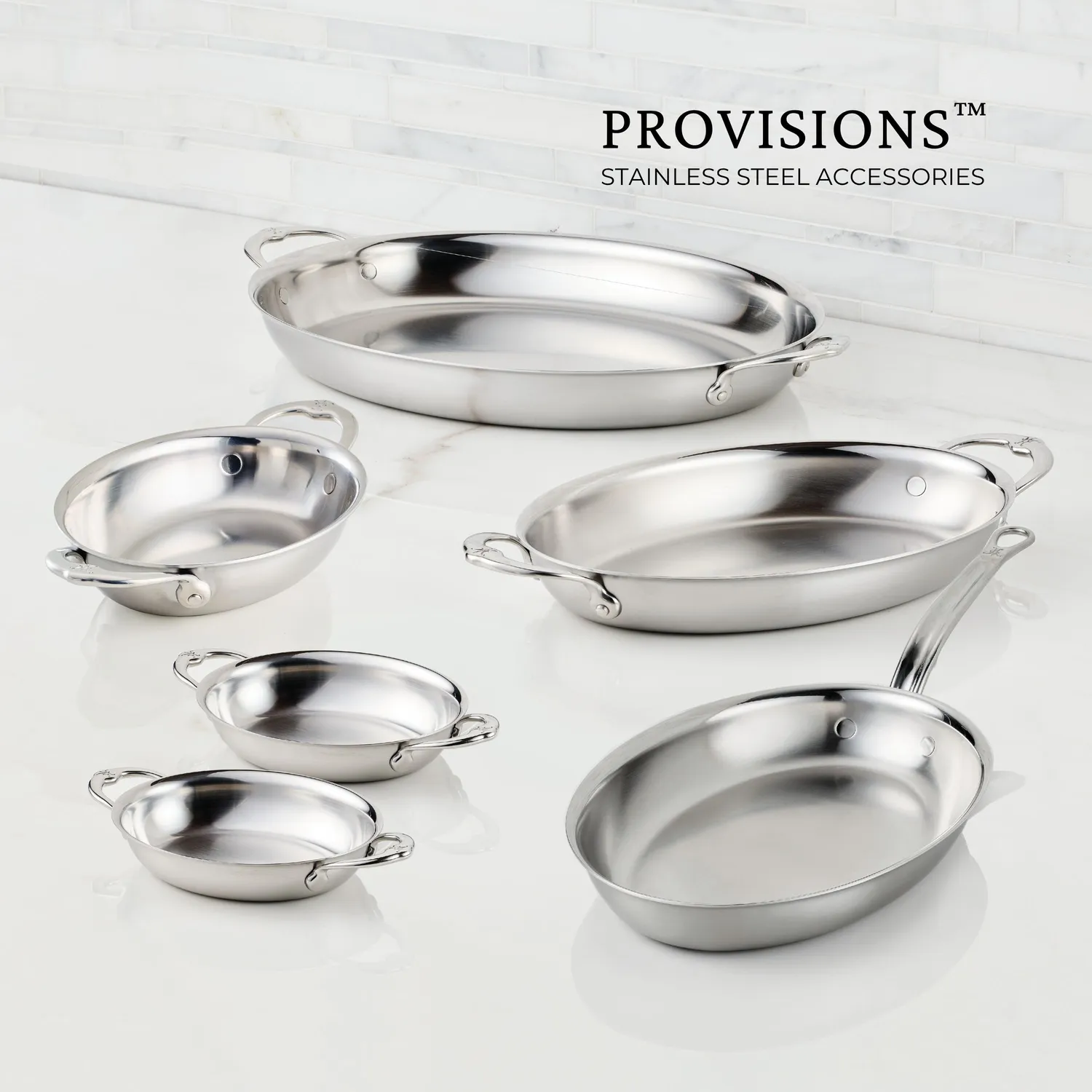 Hestan Provisions Stainless Steel Oval Au Gratin Dish