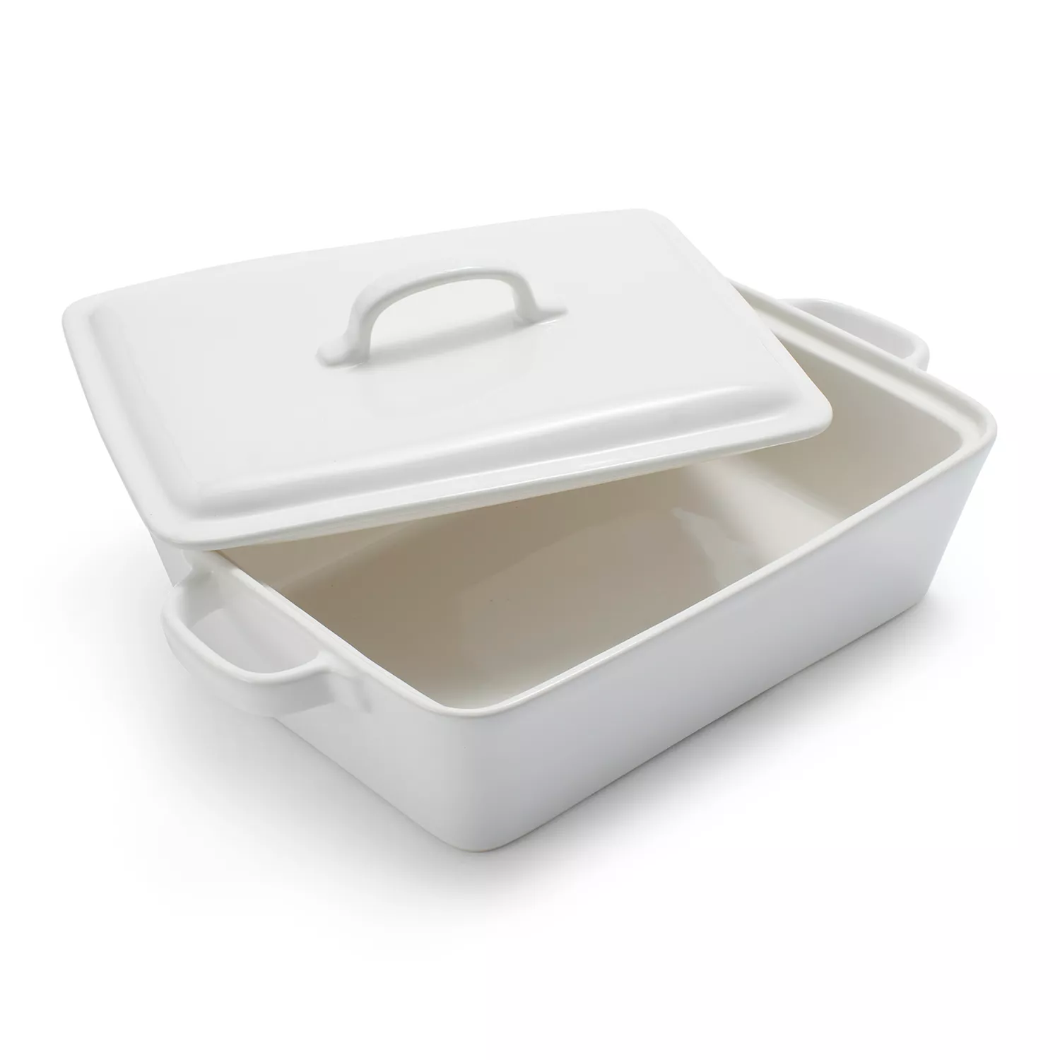 Sur La Table Rectangular Stoneware Casserole with Lid, 4 qt.