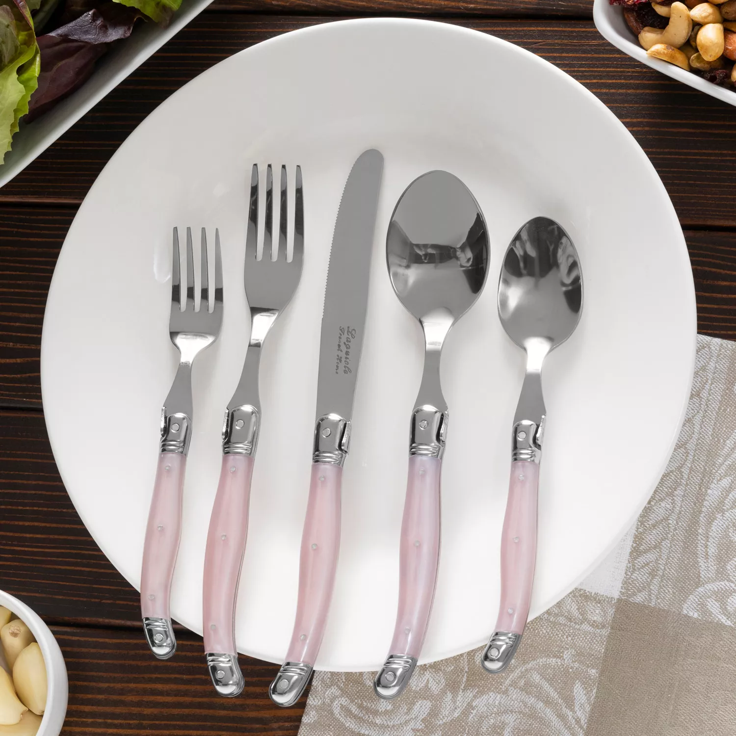 French Home Laguiole Stainless Steel Flatware, 20-Piece Set