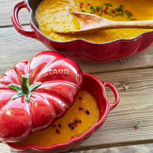 Staub Tomato Mini Stoneware Cocotte
