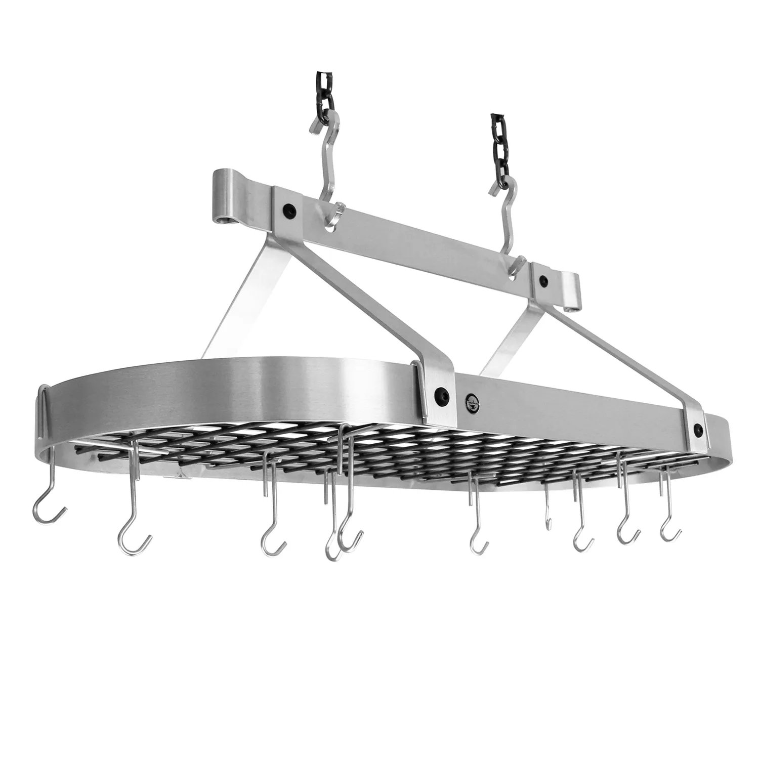 Enclume French Stainless Steel Oval Ceiling Pot Racks