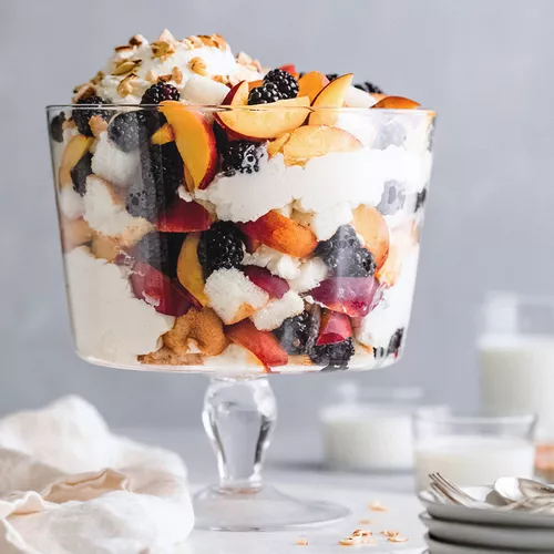 Peaches and Cream Trifle
