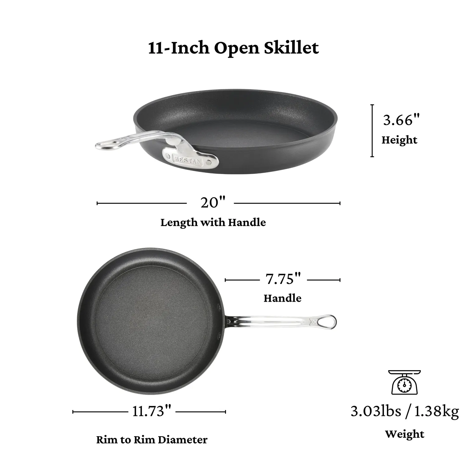 Hestan TITUM® Fusion Nonstick Set of 3 Skillets, 8", 11", $ 12.5"