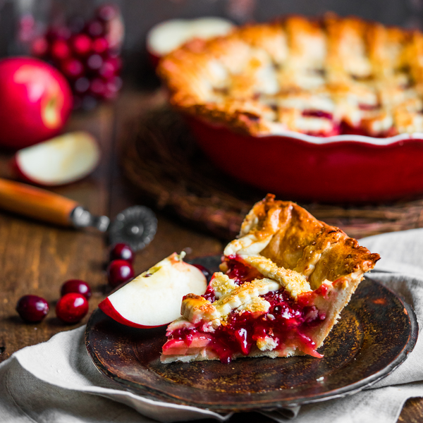Lattice-Top Apple-Cranberry Pie