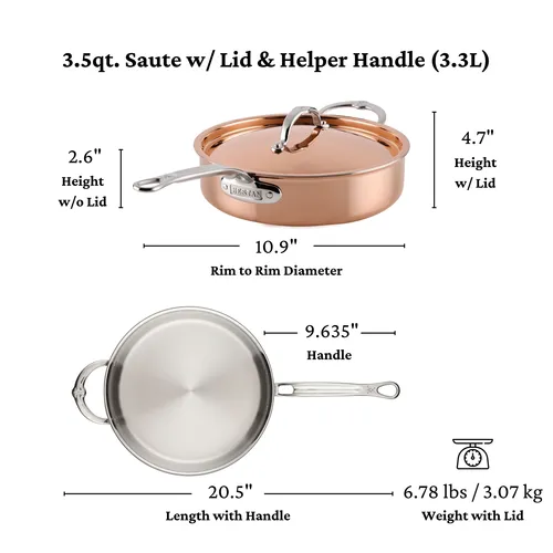 Hestan CopperBond® Aura™ Covered Sauté Pan
