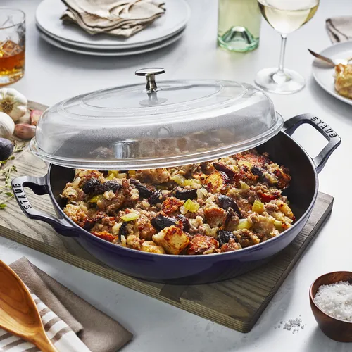 Staub Heritage All-Day Pan with Domed Glass Lid, 3.5 qt.