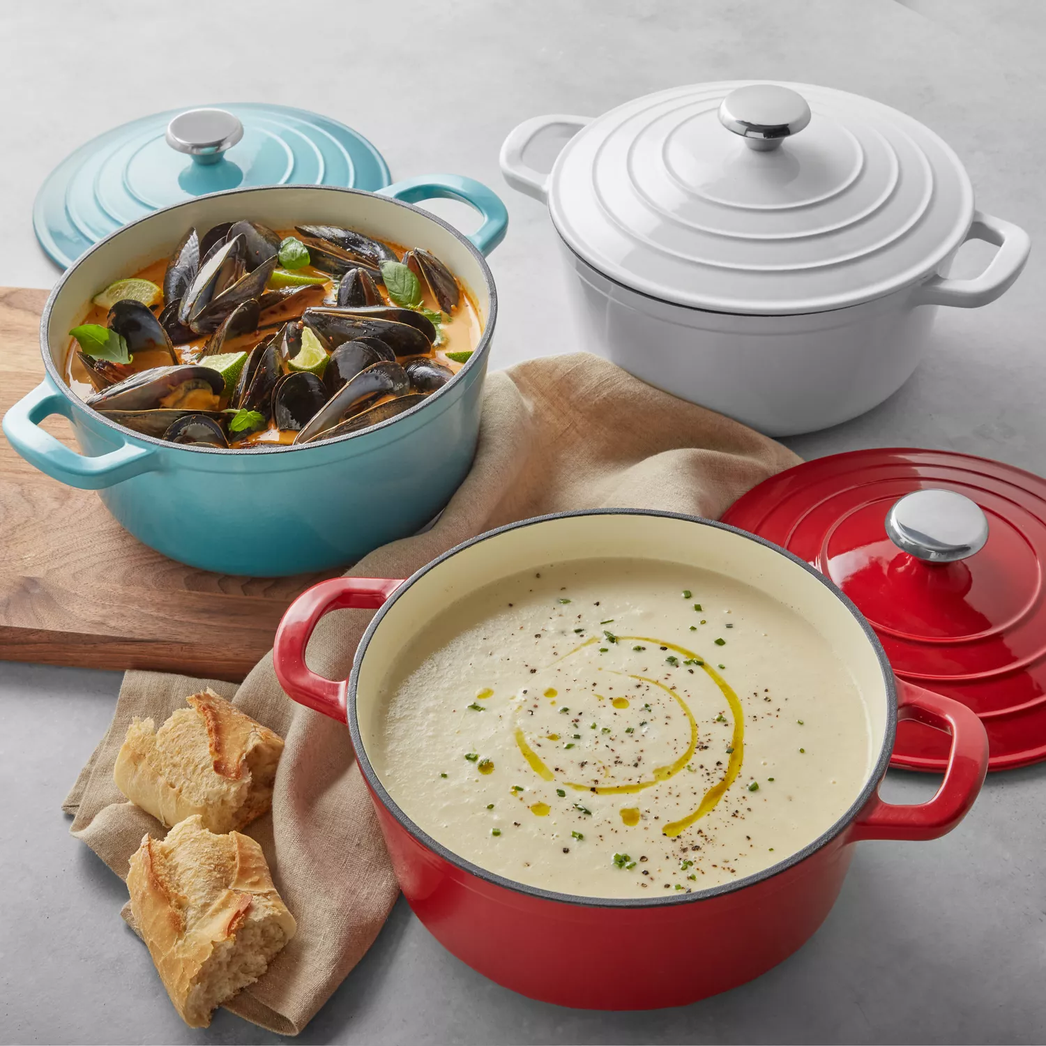 Sur La Table Enameled Cast Iron 5-Piece Set