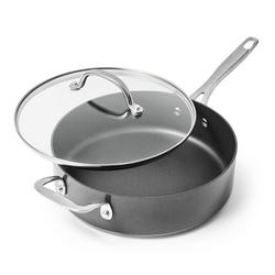 Sur La Table Signature Hard Anodized Nonstick Sauté Pan, 4 qt.  Perfect sauté pan
