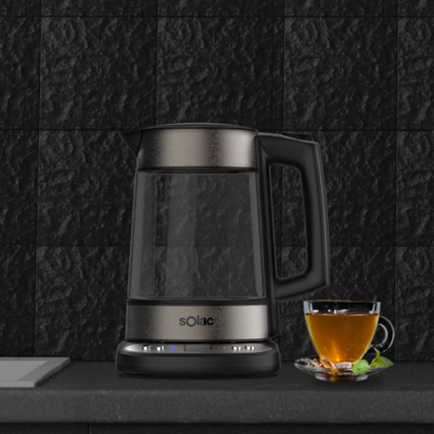 Solac Aroa Adjustable Temperature Cordless Glass Kettle