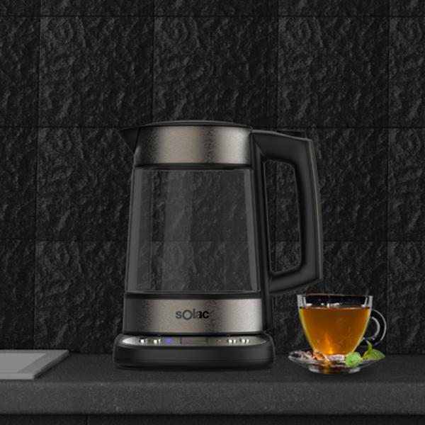 Solac Aroa Adjustable Temperature Cordless Glass Kettle - thumbnail 2