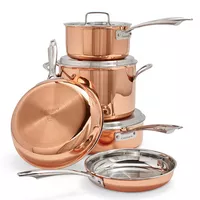 Cuisinart Copper Collection 8-Piece Stainless Steel Tri-Ply Cookware Set  CTPP8 - The Home Depot