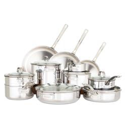 Viking 3-Ply 17-Piece Stainless Steel Cookware Set Great, except