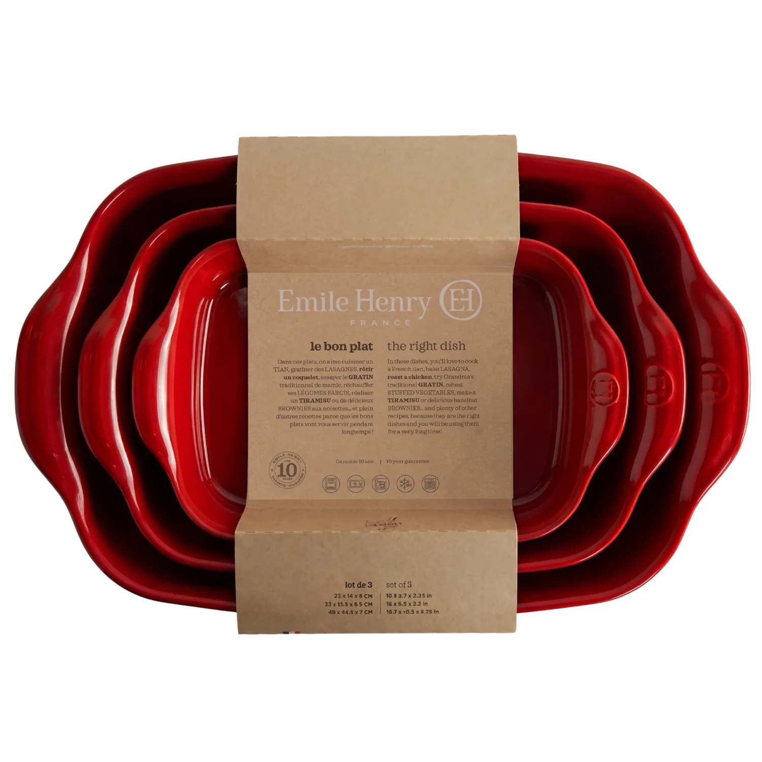 Emile Henry Rectangular Baker 3-Piece Set