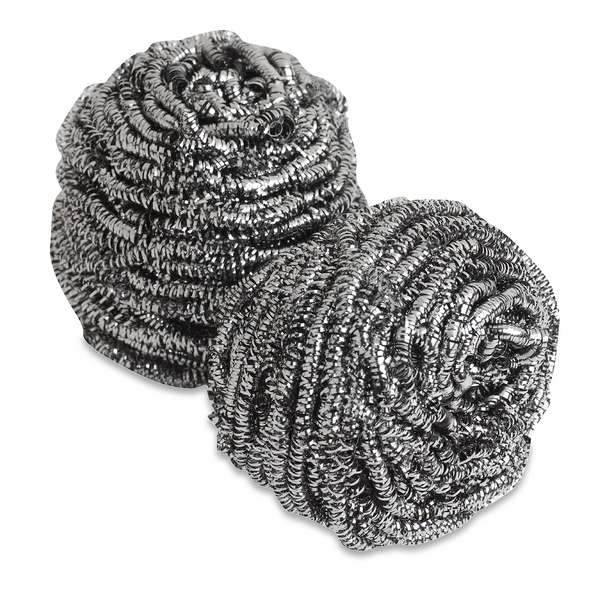 Multi Purpose Scourer Pads-Galvanized Steel Wired Mesh Scrubbers, Pack Of 2 