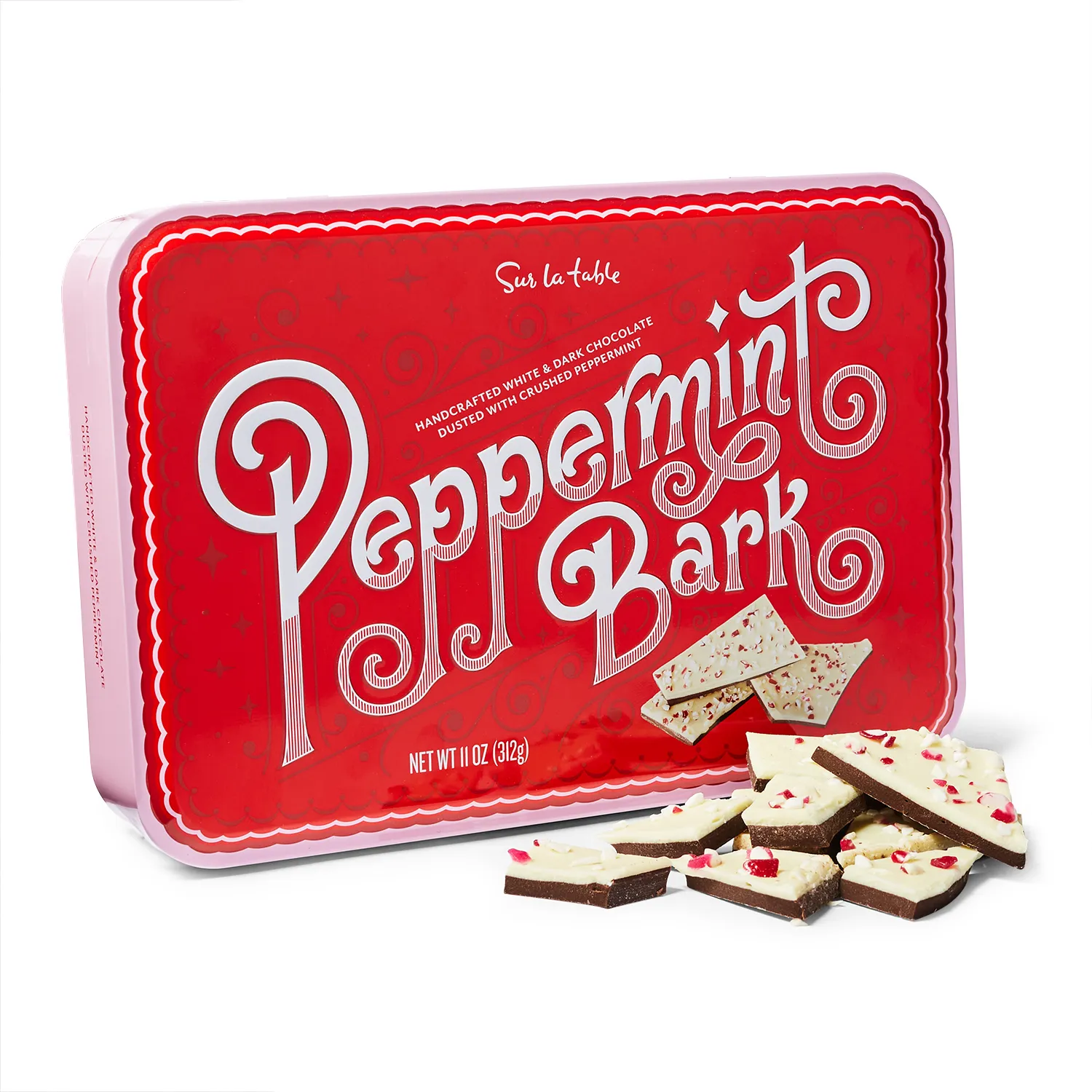 Sur La Table Chocolate Peppermint Bark Tin