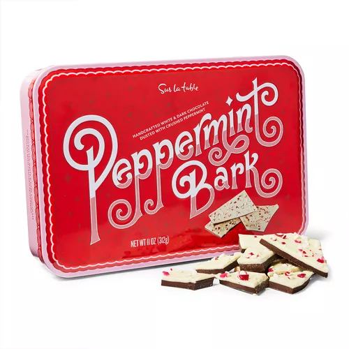 Sur La Table Chocolate Peppermint Bark Tin, 11 oz.