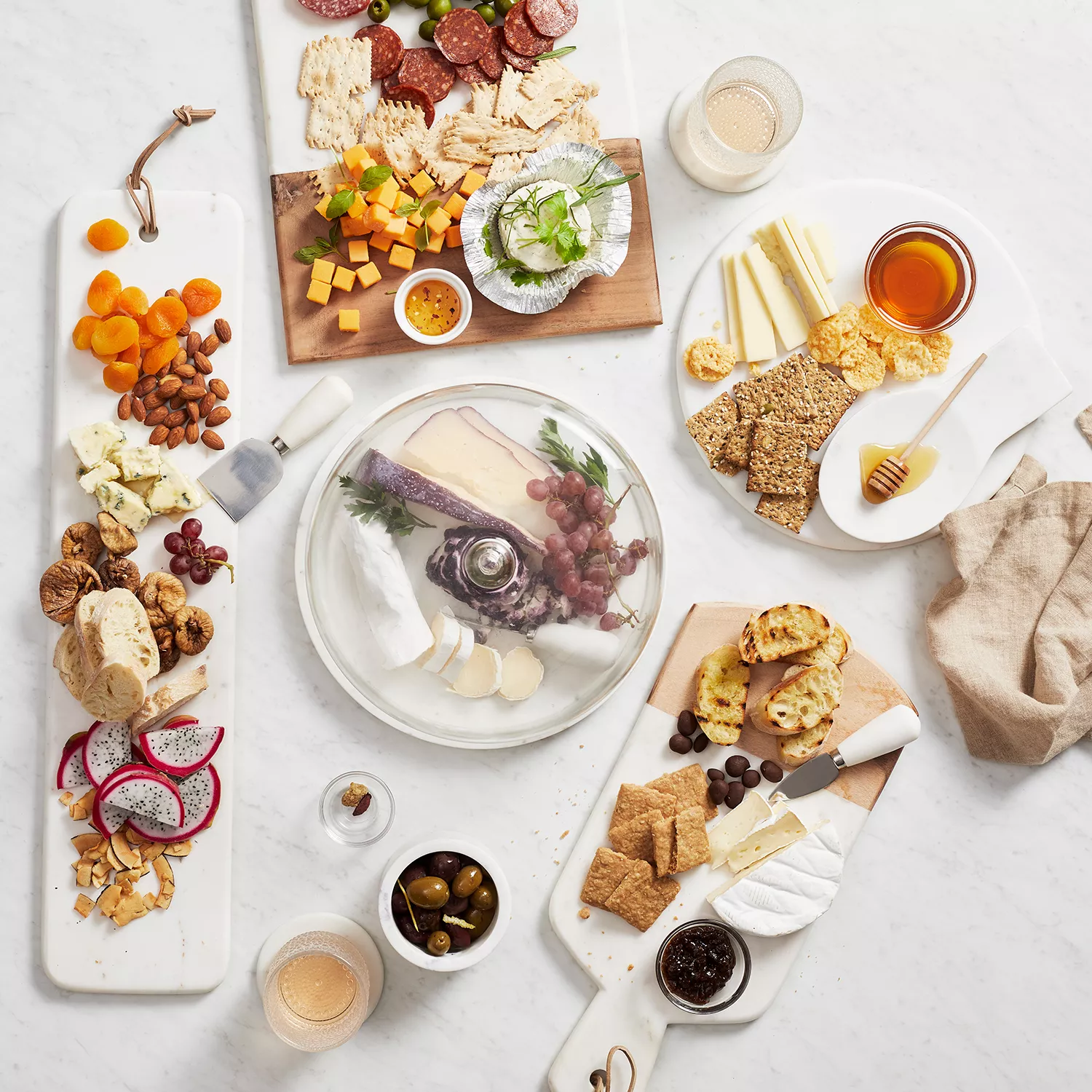 Sur La Table Marble and Acacia Wood Serving Paddle