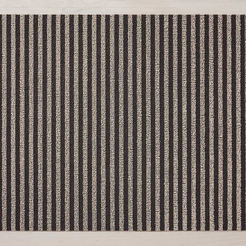 Chilewich Breton Stripe Shag Rug, Gravel