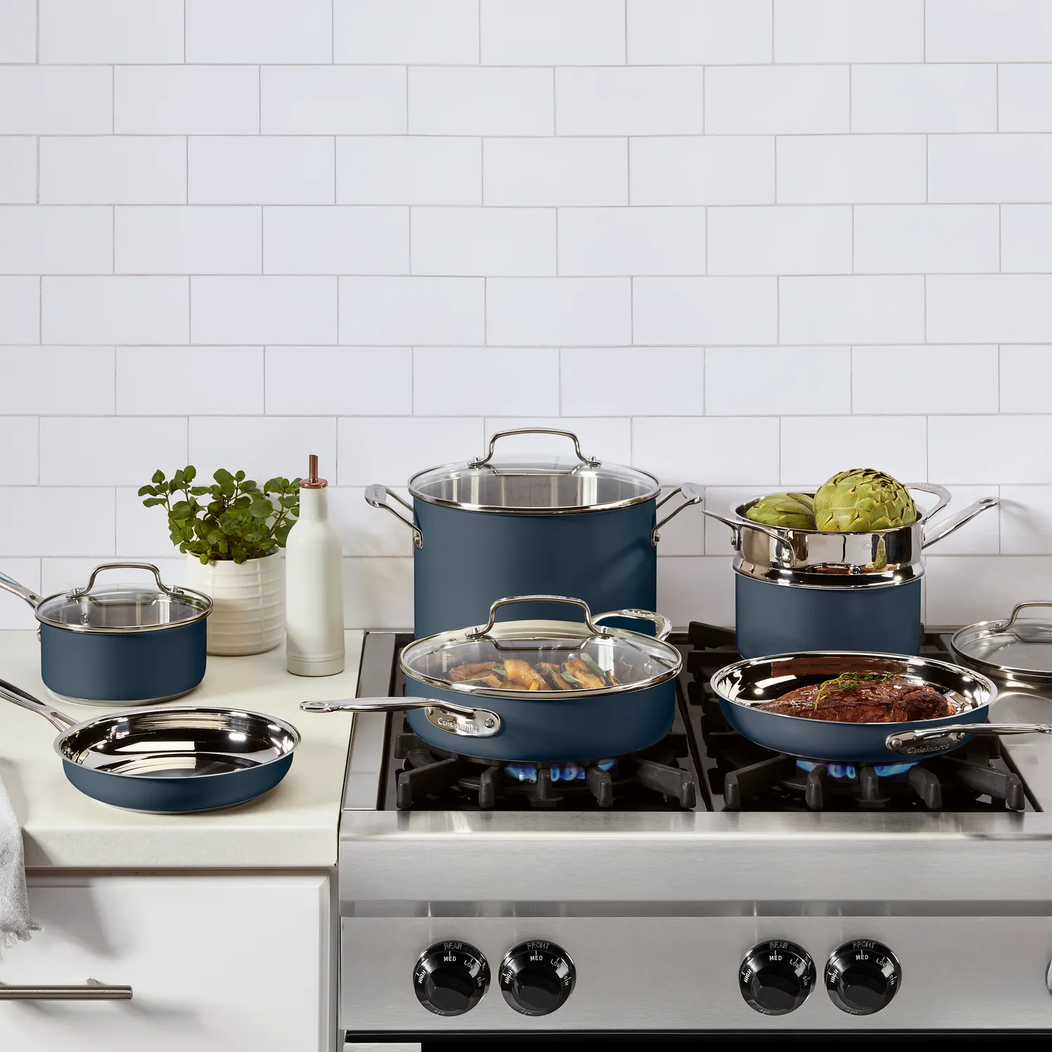 Cuisinart Chef's Classic Color Stainless Steel 11-Piece Cookware Set