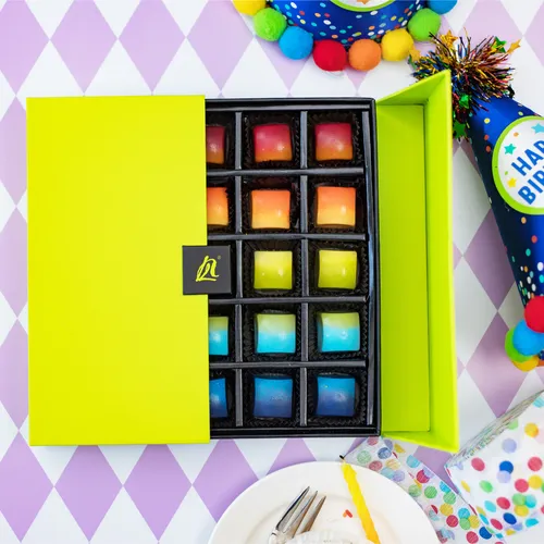 Norman Love Confections 25-Piece Birthday Cake Box