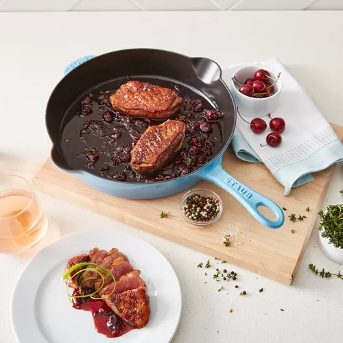 Duck with Rosé Cherry Gastrique