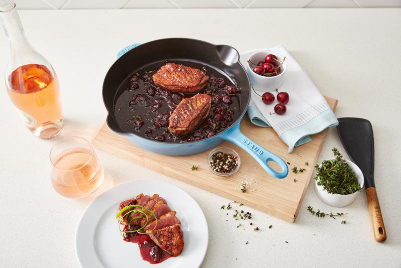 Duck with Rosé Cherry Gastrique Recipe Sur La Table