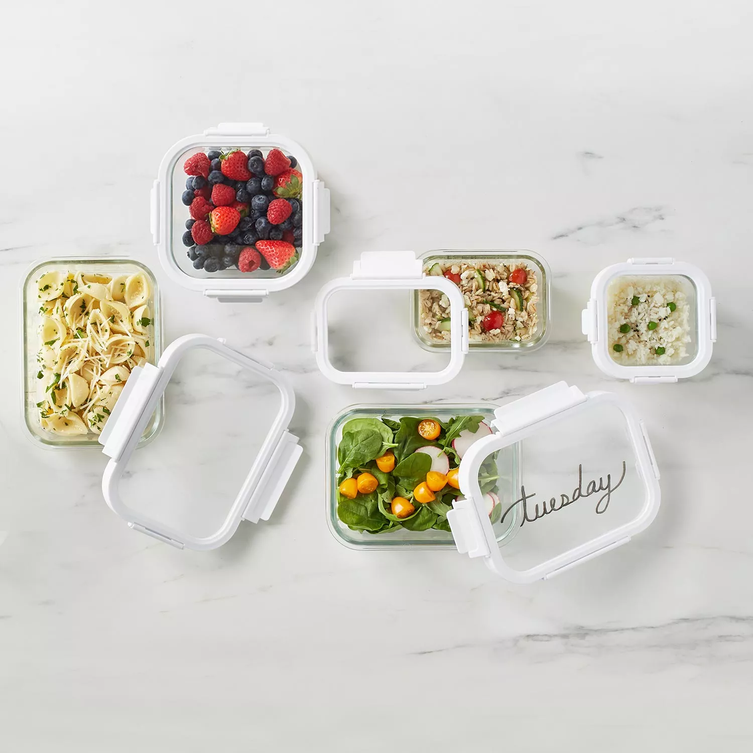 10-Piece Superior Glass Food Storage Containers Set