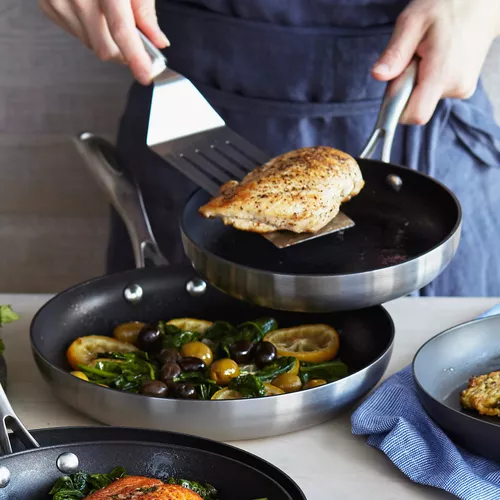 Chicken with Saut&#233;ed Spinach, Olives and Roasted Lemons