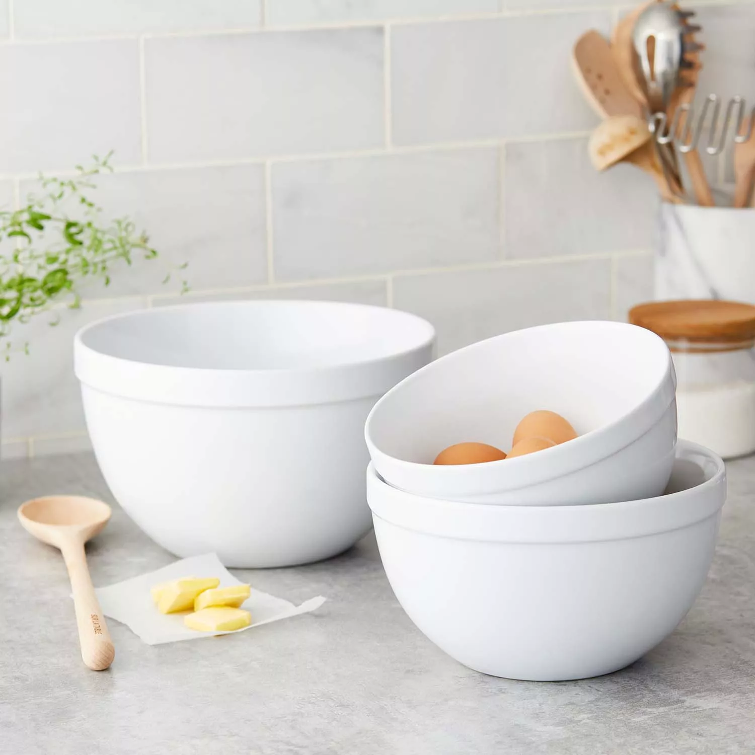 Sur La Table Ceramic Mixing Bowls, Set of 3