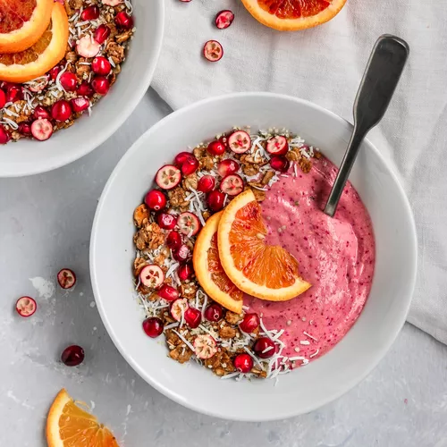 Cranberry Orange Smoothie Bowl