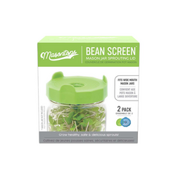 Bean Screen Sprouting Wide-Mouth Lids, 2 pack