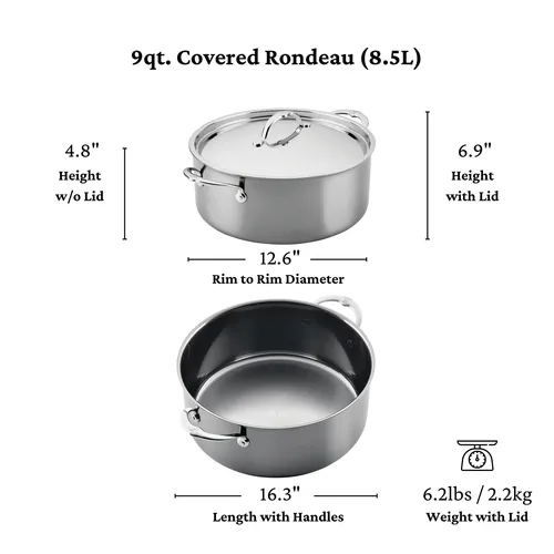 Hestan NanoBond Titanium Rondeau, 9 qt.