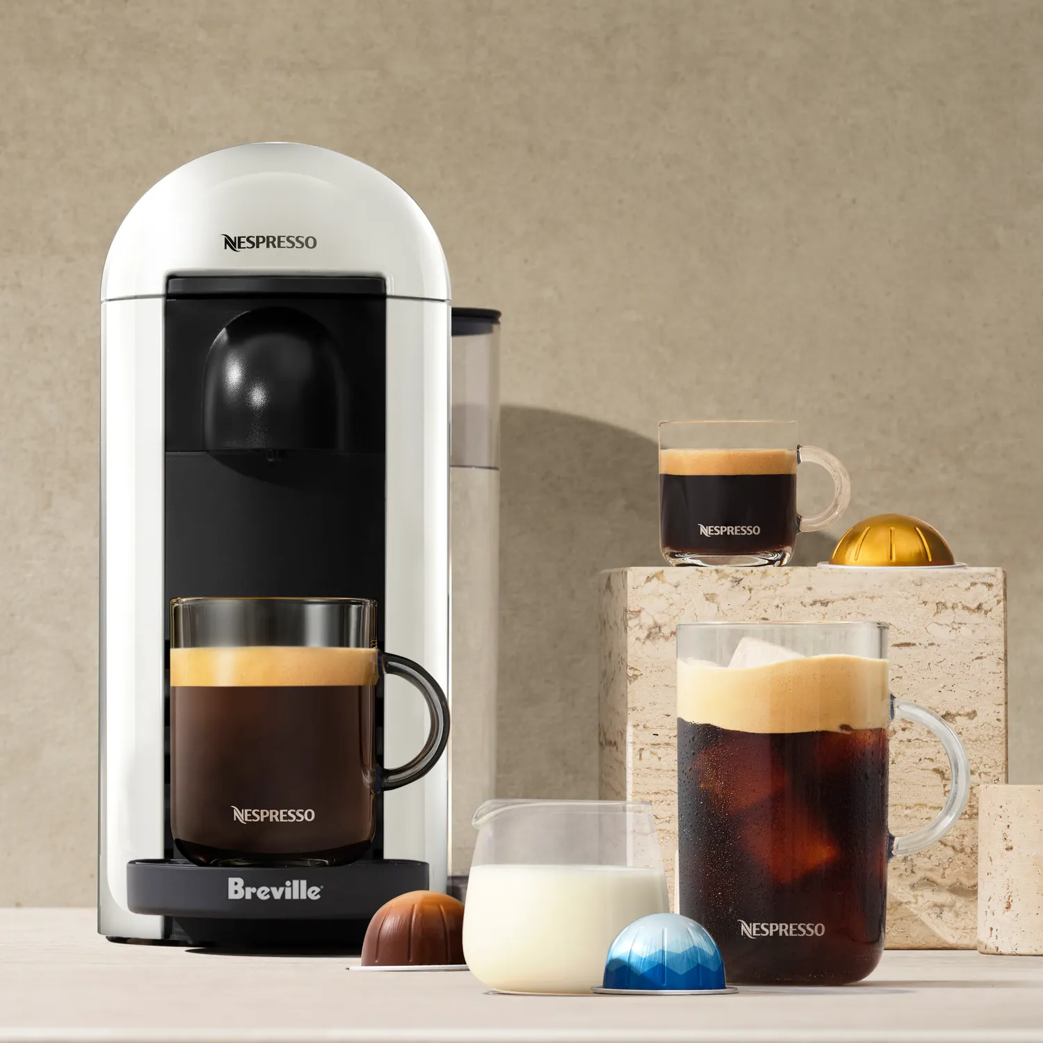 Nespresso VertuoPlus Deluxe by Breville with Aeroccino3 Frother