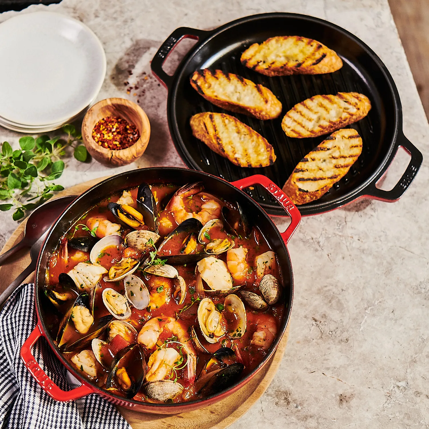 Staub Braiser and Grill, 3.5 qt.