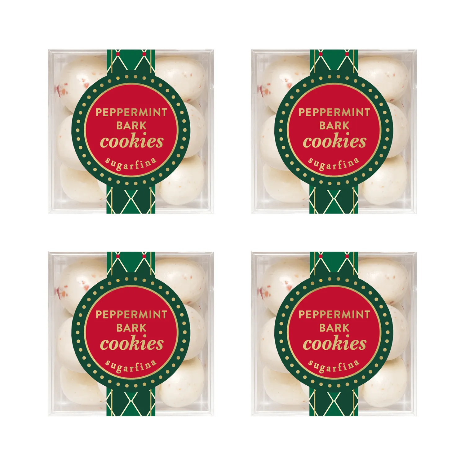 Sugarfina Peppermint Bark Cookies, Set of 4