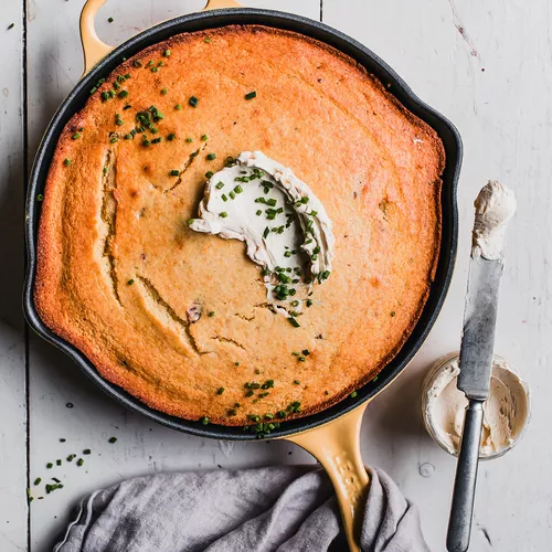 Bacon Corn Bread with Maple Butter