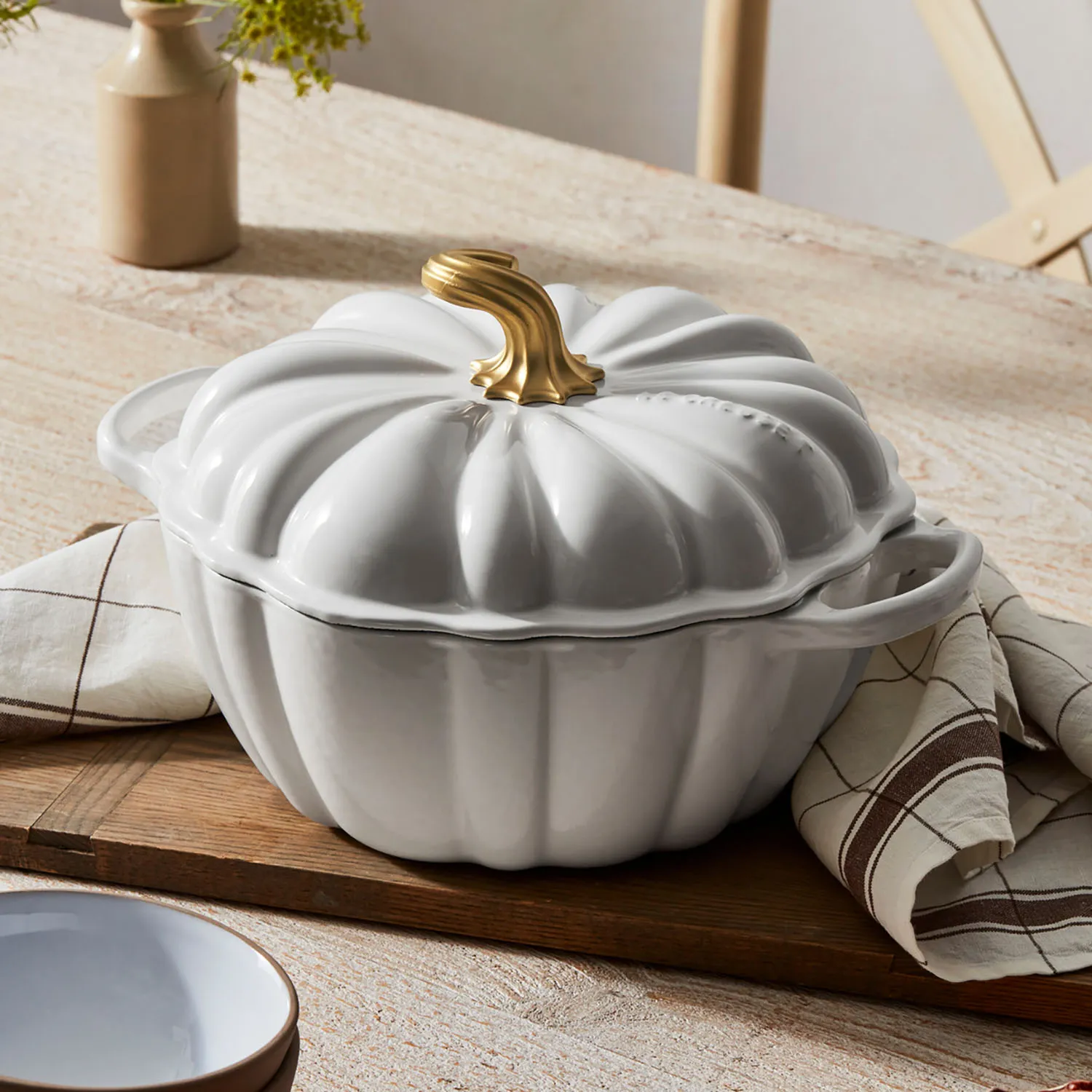 Le Creuset Enameled Cast Iron Pumpkin Cocotte, 4 Qt.