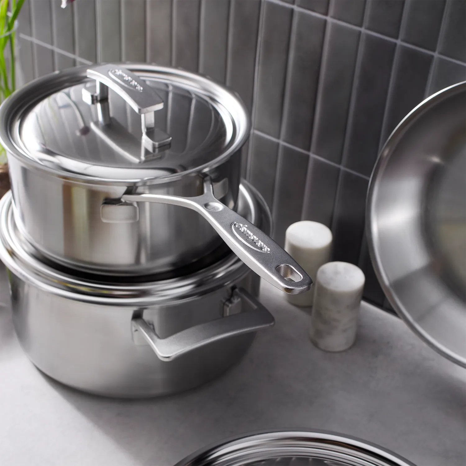 Demeyere Industry5 Stainless Steel 7-Piece Cookware Set