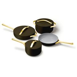 Caraway Ceramic Nonstick 7-Piece Cookware Set with Bonus Storage