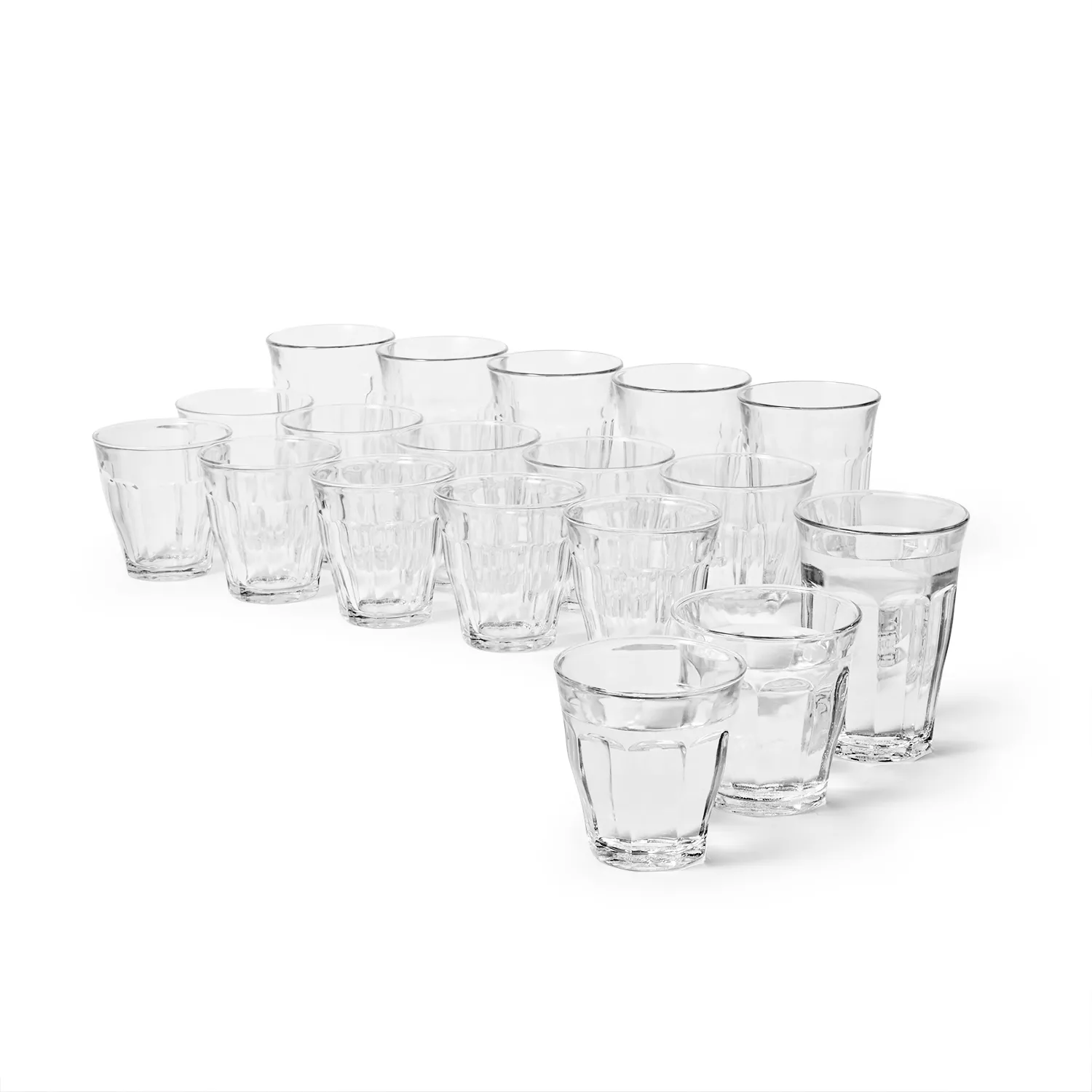 6 Small Water GLASSES 10 Cl in Vintage DURALEX Tempered Glass 