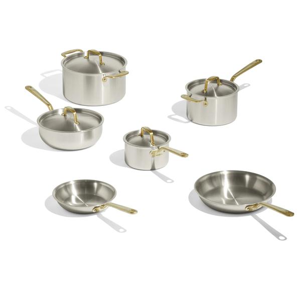 Made In Stainless Clad 10-Piece Cookware Set