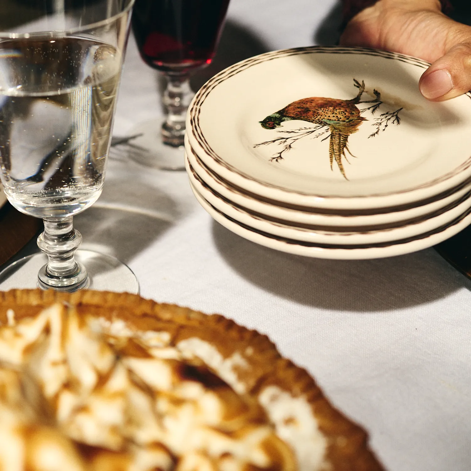 Sur la table Thanksgiving Harvest Birds Appetizer Plate, Set of 4