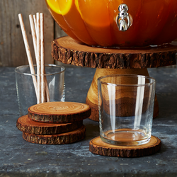Wood Slice Coasters, Set of 4