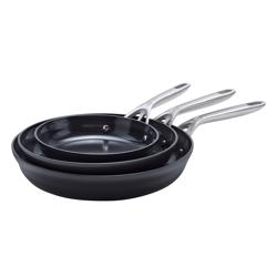 Zwilling Motion Hard-Anodized Ceramic Nonstick Skillet Set, 8", 10", & 12" Great non stick fry pans