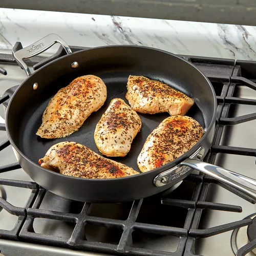 All-Clad Essentials Nonstick 4-Piece Skillet & Saut&#233; Pan Set