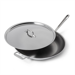 All-Clad D3 Stainless Steel Skillet with Lid She knows how to cook with stainless steel