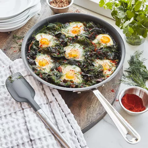 All-Clad D3 Stainless Steel Nonstick 10&#34; Skillet with Spatula