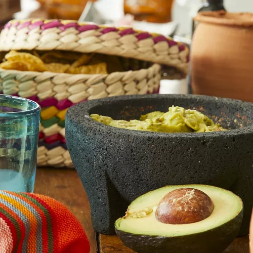 Verve Culture Molcajete and Tortilla Warming Basket